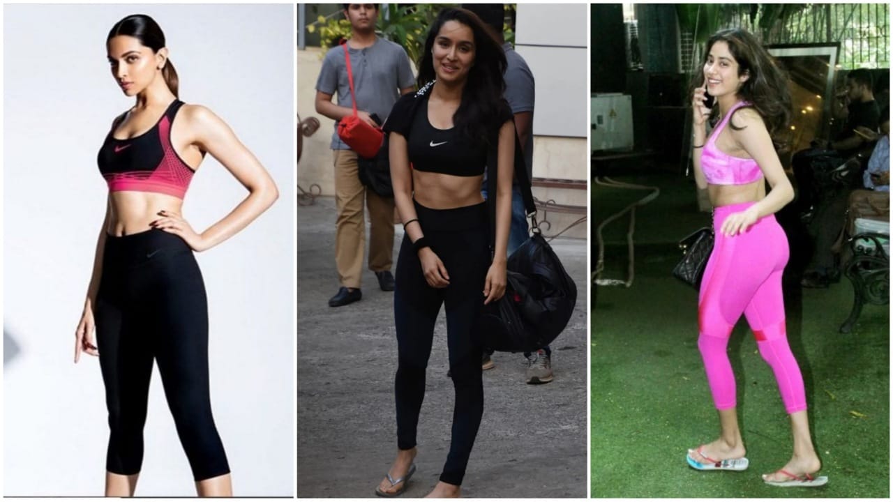 Deepika Padukone, Shraddha Kapoor and Janhvi Kapoor give intense fitness  vibes in sports bra and track suit, see pics