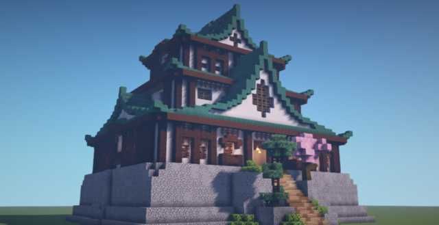 Try Out These Asian Architecture Inspired House Design In Minecraft - 3