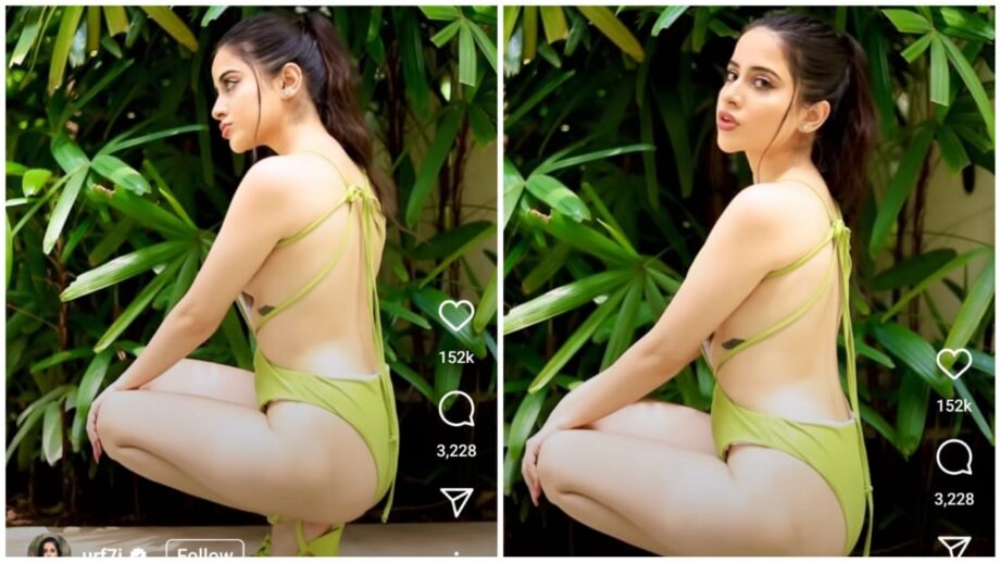 Watch video: Urfi Javed looks all over-the-top in this green bikini