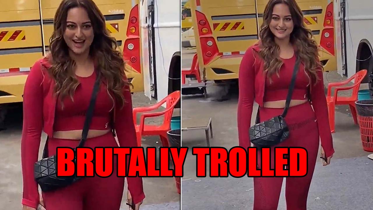 Sonakshi Sinha Brutally Trolled By Fans As She Sets Out In Red Gym Co Ord Sets Trolls Call Her