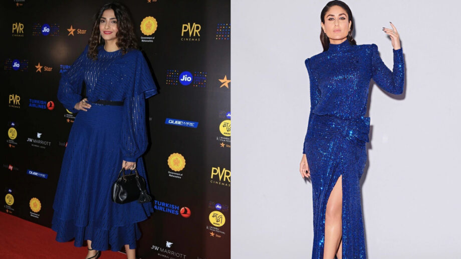 Which Celebrity Has The Finest Blue Dress Collection: Sonam Kapoor Or Kareena Kapoor?