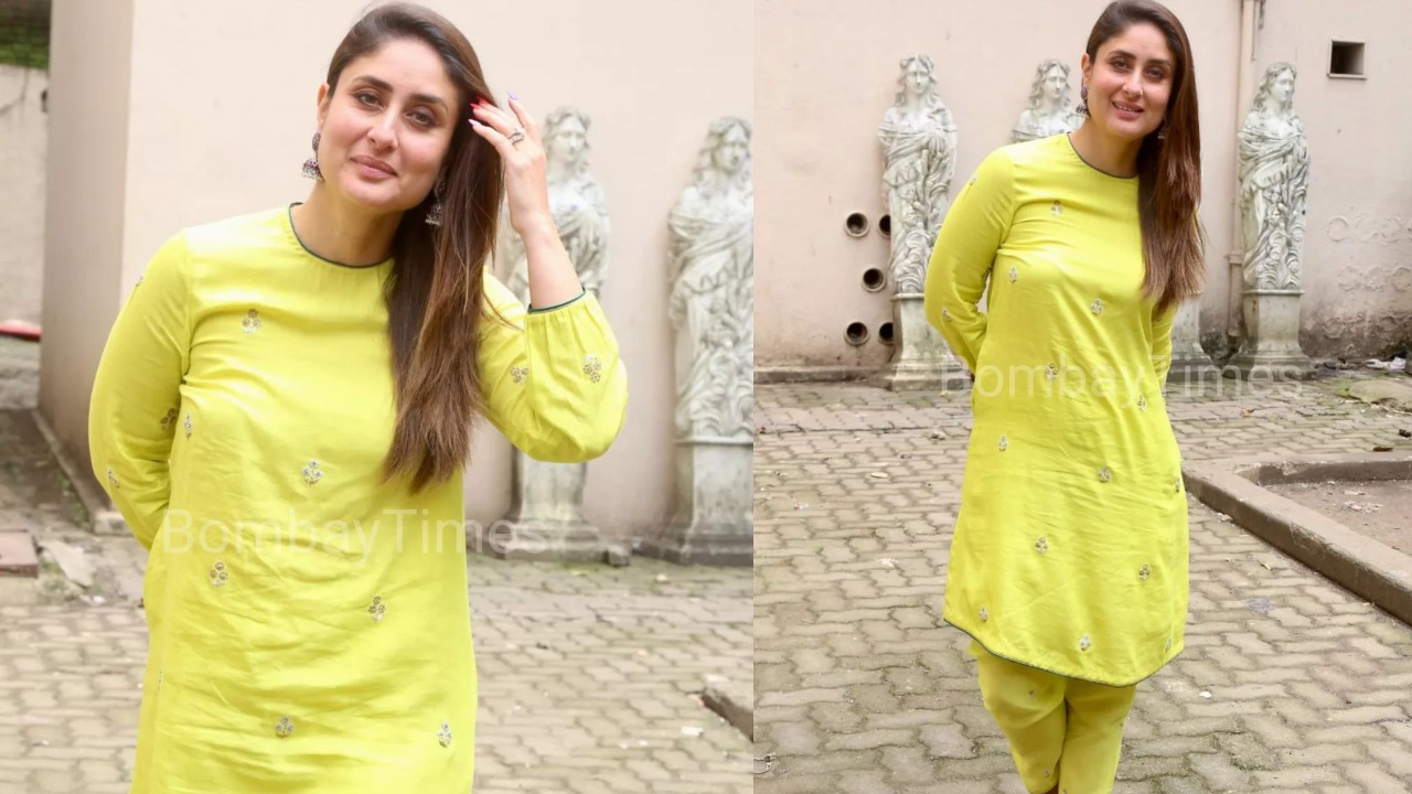 Kareena Kapoor Khan Sizzles The Bright Lime Green Kurta Set, see pics