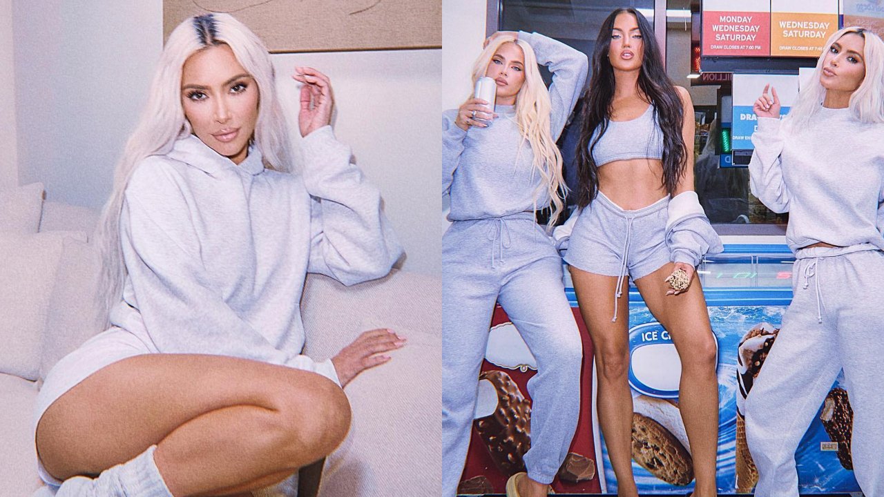 Check Out: Kim Kardashian Looks Ready For The Upcoming Winter Weather In A  SKIMS Sweat-suit