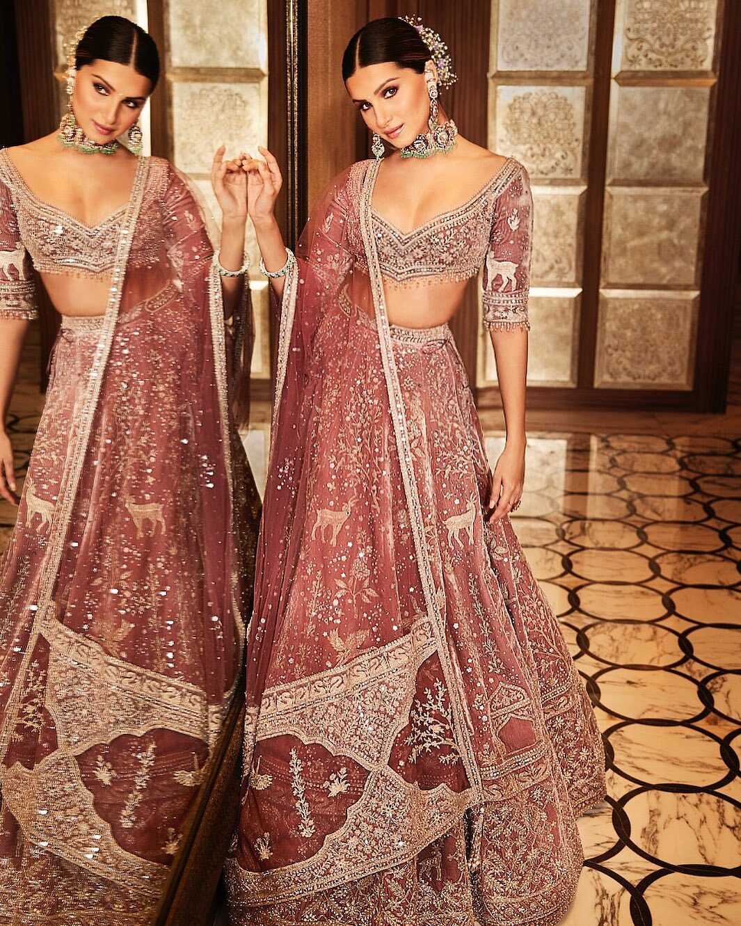personalized fuchsia pink silk fabric golden thread embroidered traditional  indian wedding lehenga sewing decorative hanging tassels latkan