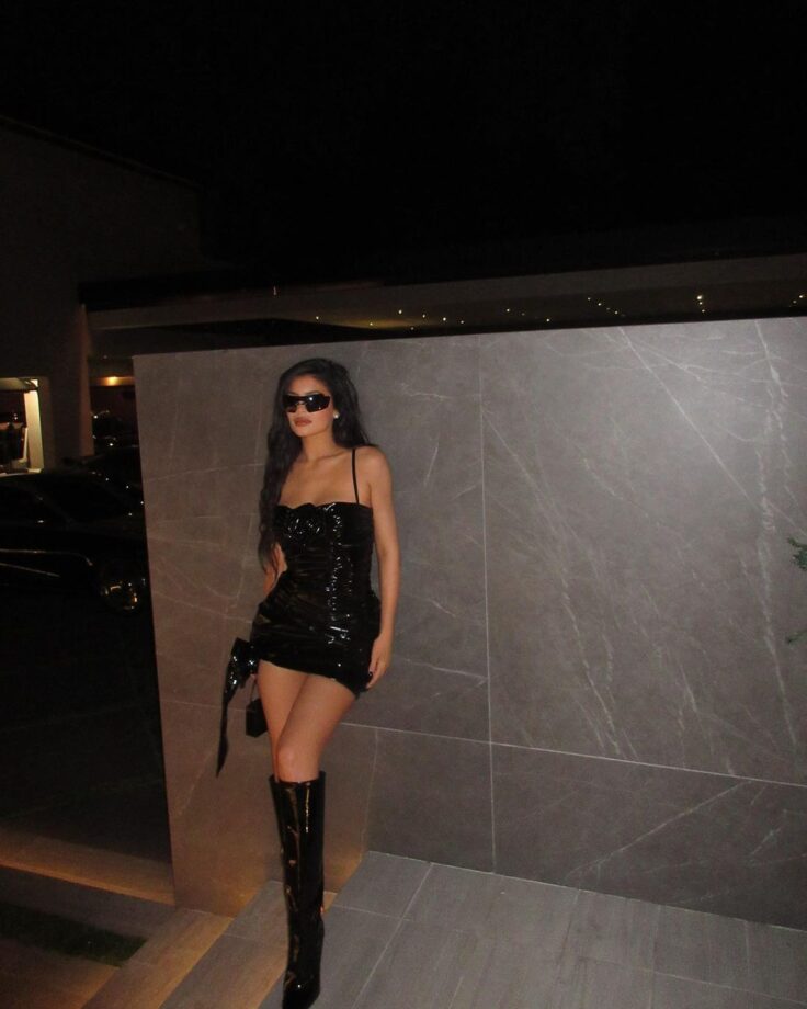 Beauties in Black: Kylie Jenner glams up in leather LBD, Lily Colins ...