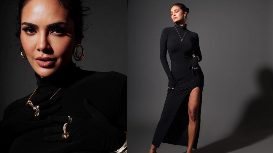 Esha Gupta is divine goddess in black high-neck outfit, see pics