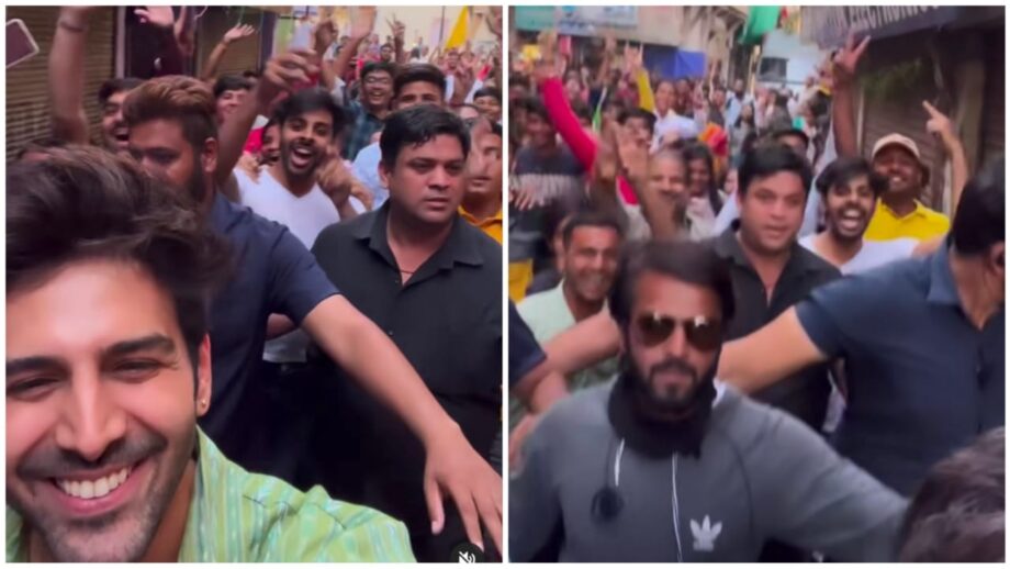 Kartik Aaryan Gives A Glimpse Of Crazy Fan Crowd Showering Immense Love On Him