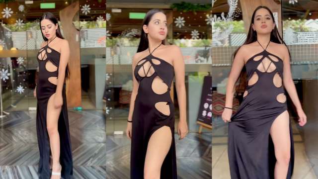 Urfi Javed or Kanika Mann: Whose cut-out black and white sultry dress is more attractive? 706050