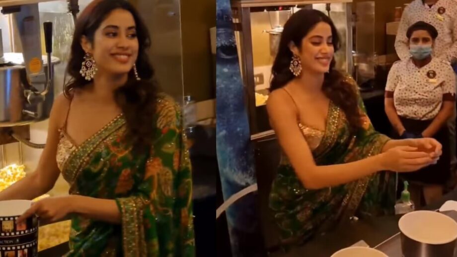 Watch: Janhvi Kapoor spotted selling popcorn at movie theatre in Delhi, cute video goes viral