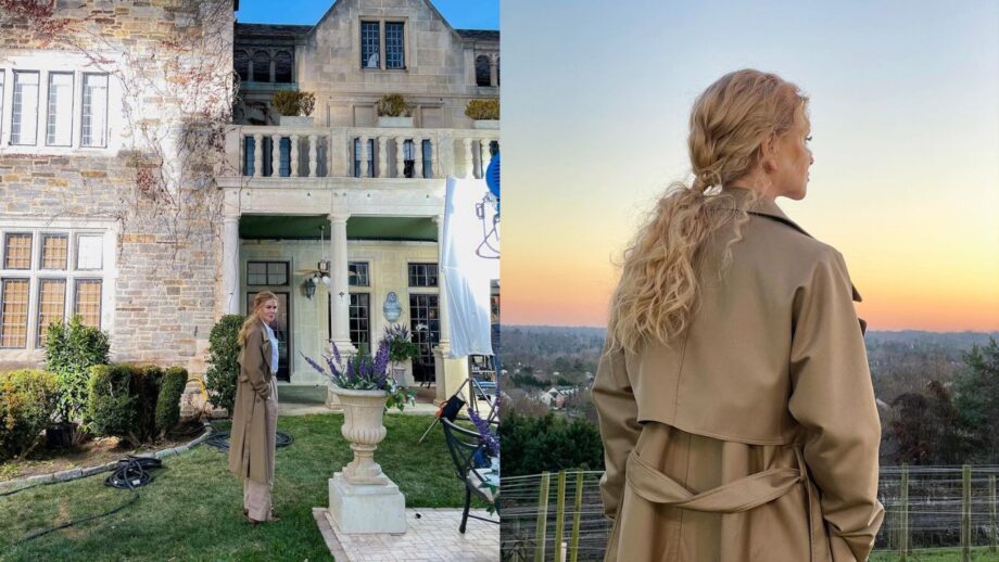 Nicole Kidman adieus Baltimore in style, looks divine in beige over coat and blonde curls