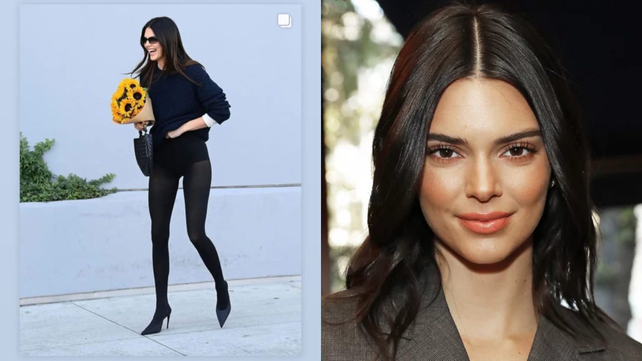 Check Out: Kendall Jenner Serves Chic Vibes In Black Tights And Sweatshirt