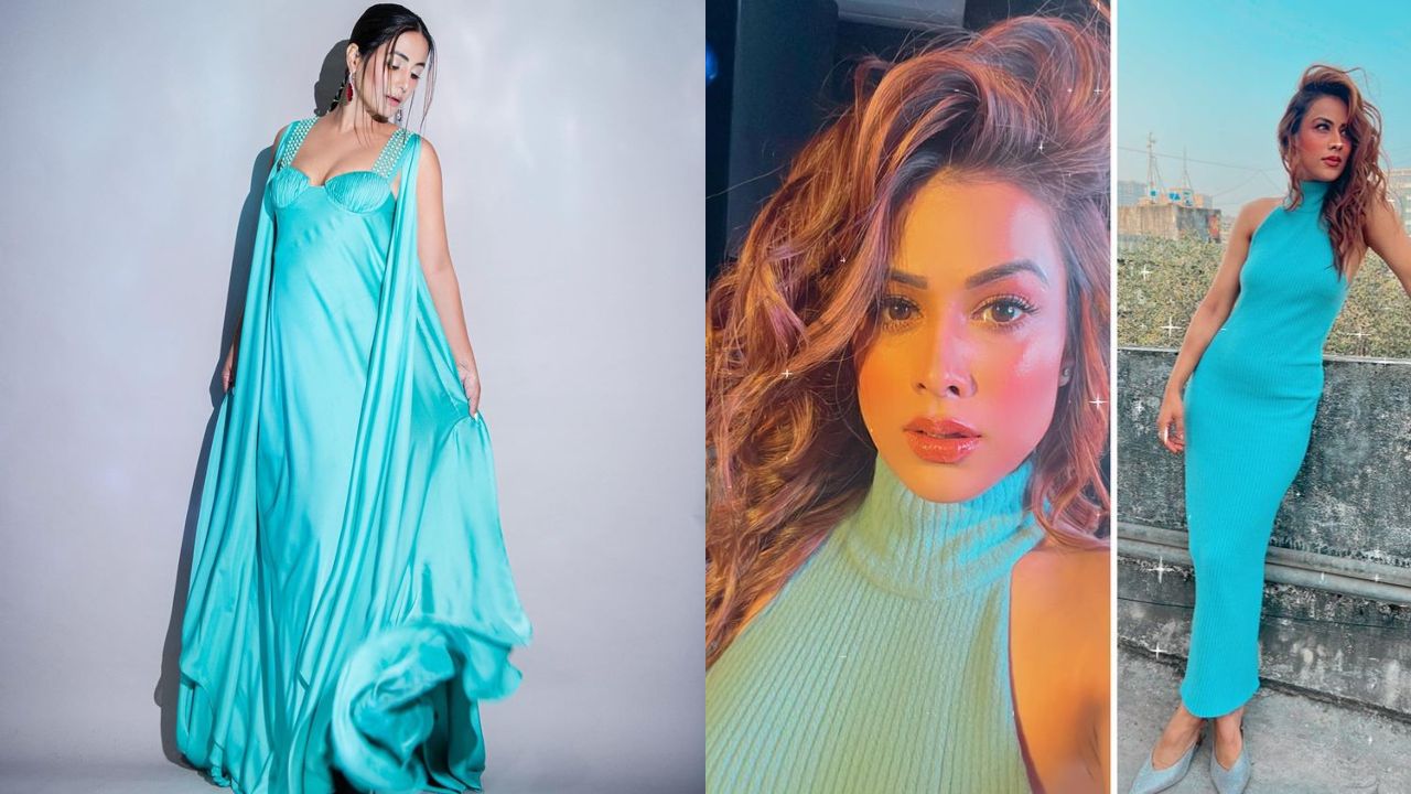 Nia Sharma and Hina Khan are all about sexy mermaid vibes in aqua blue bodycon gown, followers cannot maintain calm |  MSN News
