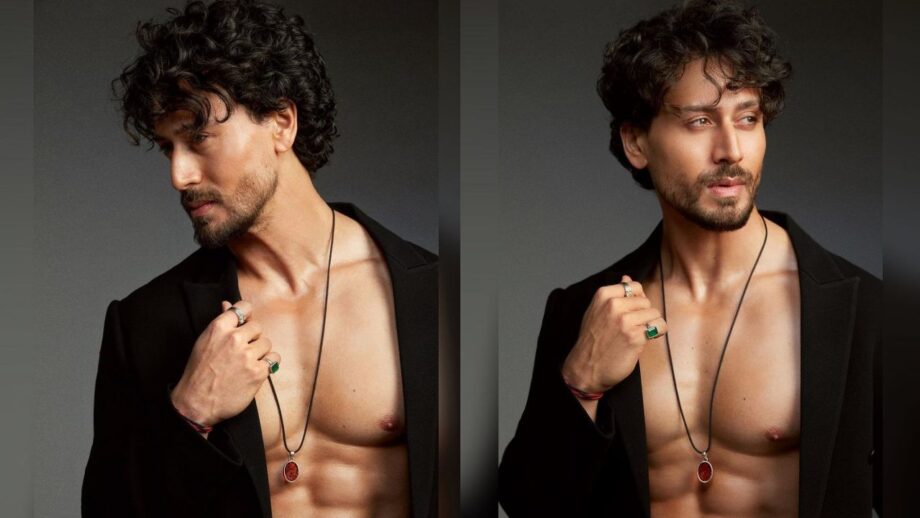 Tiger Shroff ignites sensuality in unbuttoned black shirt, flaunts  chiselled abs | IWMBuzz