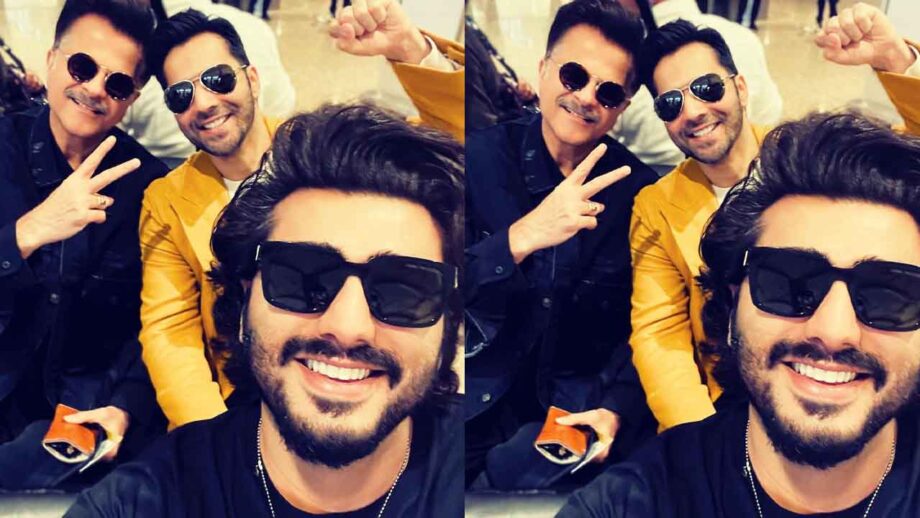 Arjun Kapoor, Anil Kapoor, and Varun Dhawan bump into each other at airport, head for New Year vacation  