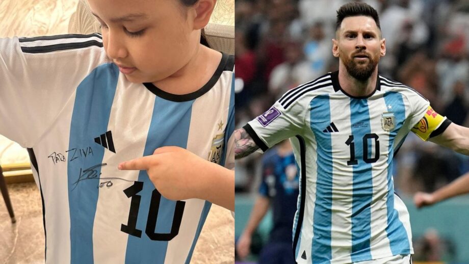 What! Did MS Dhoni’s Daughter Ziva Get a Gift From Lionel Messi; Check Out