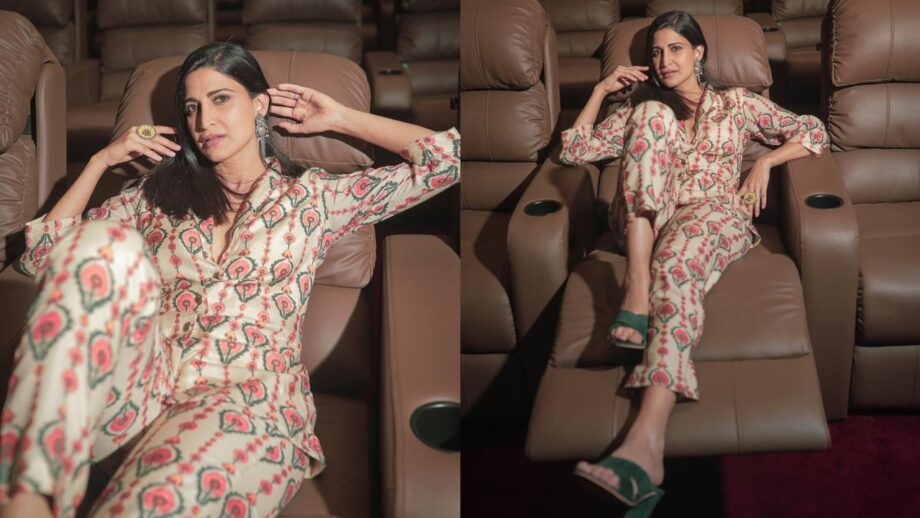 In Photos: Aahana Kumra Flaunts Bossy Vibes In Pastel Garden Printed Pantsuit