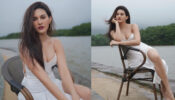 Amyra Dastur Looks Smoking Hot In White Thigh High-Slit Glamorous Dress 758332