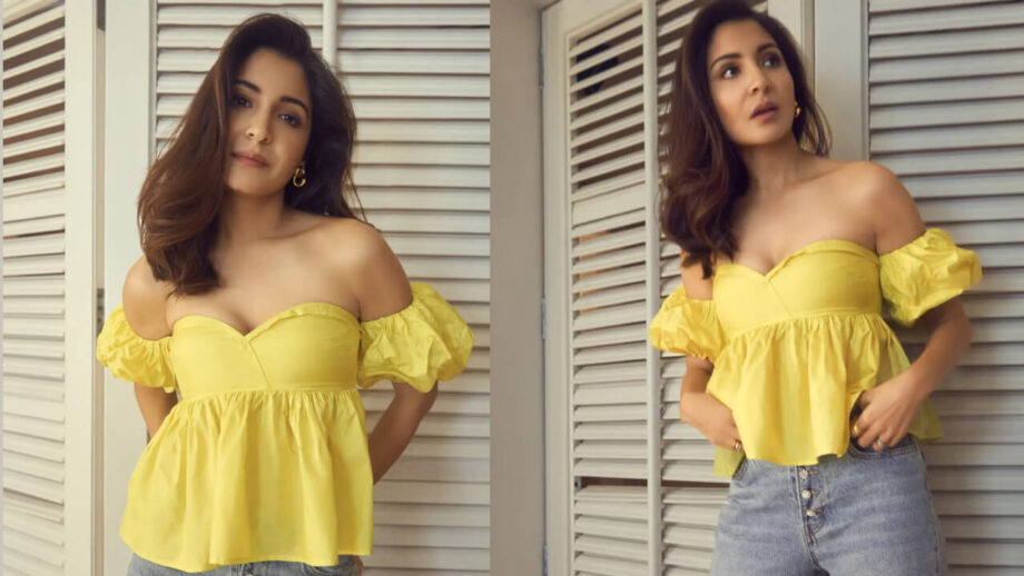 Anushka Sharma Looks More Gorgeous Than Sunshine In Off-Shoulder Yellow Top And Denim 762238
