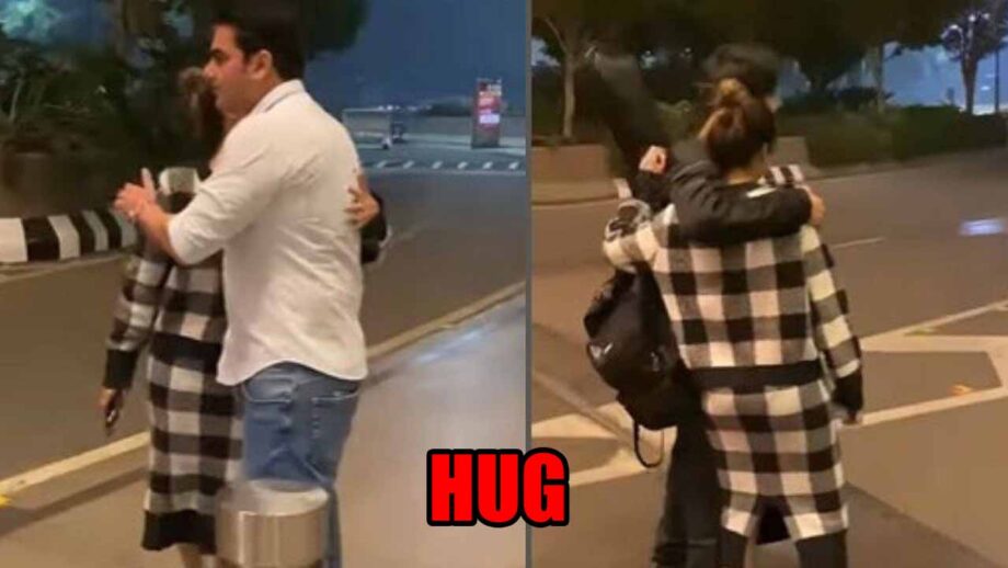 Ex-couple Malaika Arora and Arbaaz Khan bid goodbye to son Arhaan at the airport, share a hug 763034