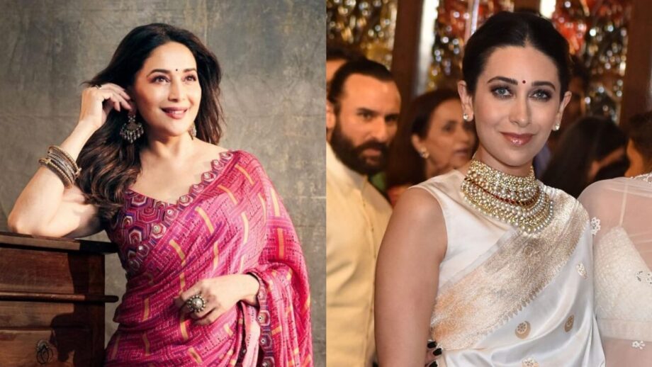 Fan Battle: Madhuri Dixit Or Karisma Kapoor; Who Is Bewitching In Chiffon Saree? 761785