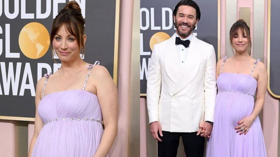 Golden Globes 2023: Kaley Cuoco flaunts her baby bump in gorgeous lilac gown 756391