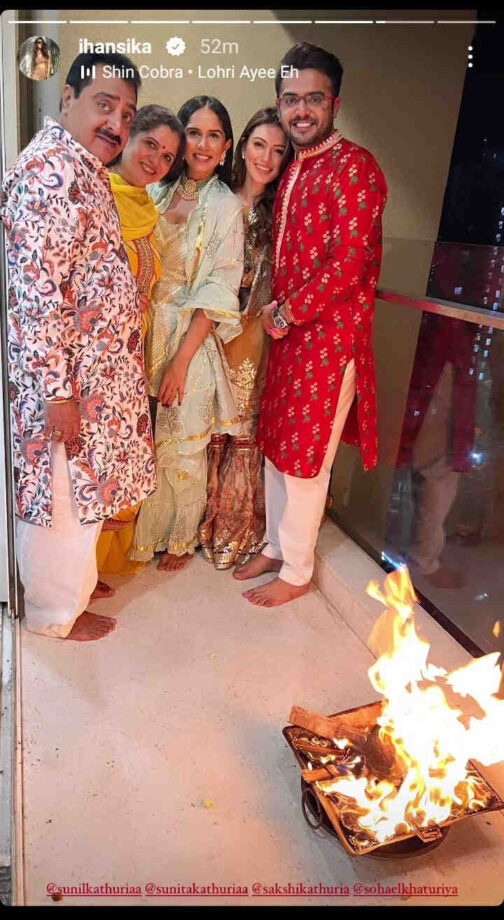 Hansika Motwani Celebrates First Lohri After Marriage With Her Husband Sohael Kutaria 757635