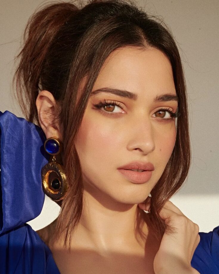 In Pics: Tamannaah Bhatia Ups Her Style Game In Electric Blue Midi Dress 758408