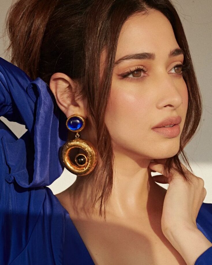 In Pics: Tamannaah Bhatia Ups Her Style Game In Electric Blue Midi Dress 758410