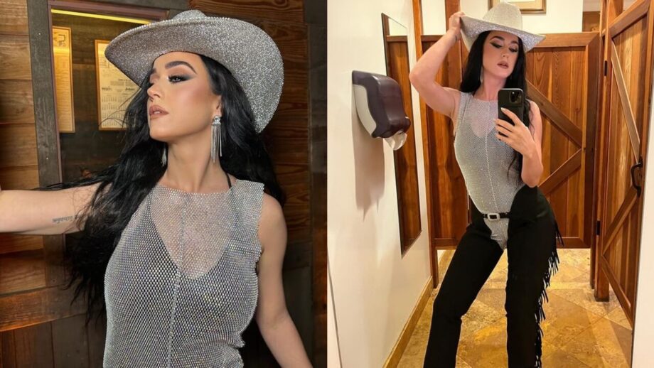 Katy Perry is the new age cowgirl in this ultra-sass sequinned outfit