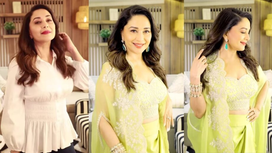 Madhuri Dixit's Jaw-Dropping Transition In Neon Ethnic Glow; Watch 760683
