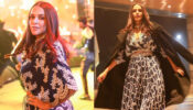 Neha Dhupia's Fashion Cues To Keep It Hot This Winter In Kaftan Top and Circular Pant Set 762247