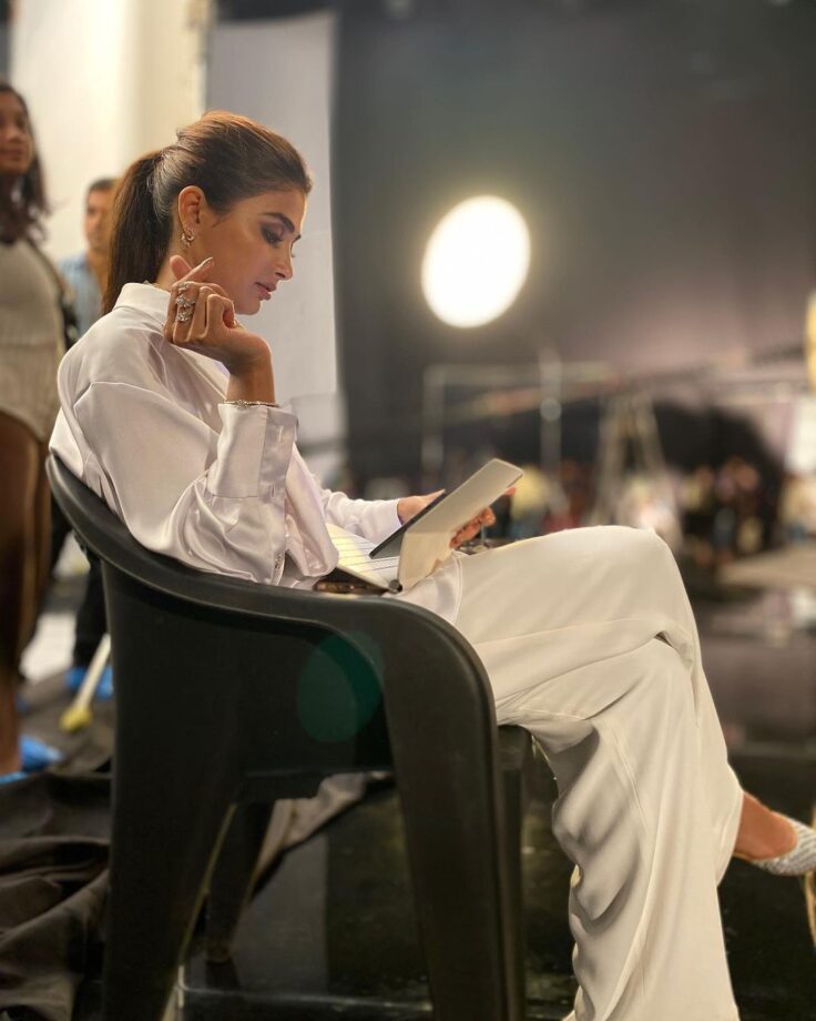 Pooja Hegde Shows Us Boss Lady Vibes In All White Satin Shirt And Pant 759231
