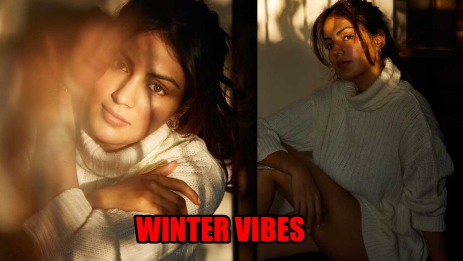 Rhea Chakraborty Gives Winter Vibes In White Turtle Neck Top, Check Photos 761899