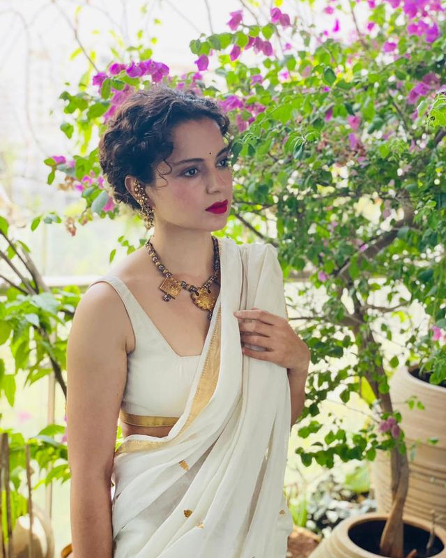 Satin To Cotton: Kangana Ranaut Embracing Unique Saree Drapes 762650