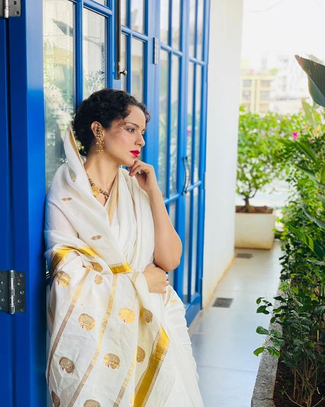 Satin To Cotton: Kangana Ranaut Embracing Unique Saree Drapes 762652