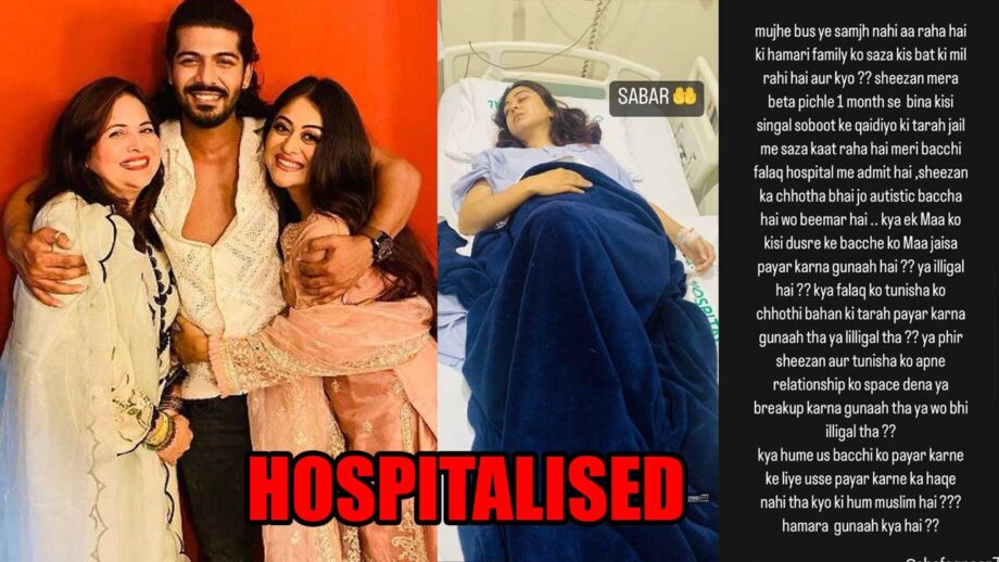 Sheezan Khan’s sister Falaq Naaz hospitalised, mother Kehekshan says, ‘hamara gunaah kya hai’ 761192