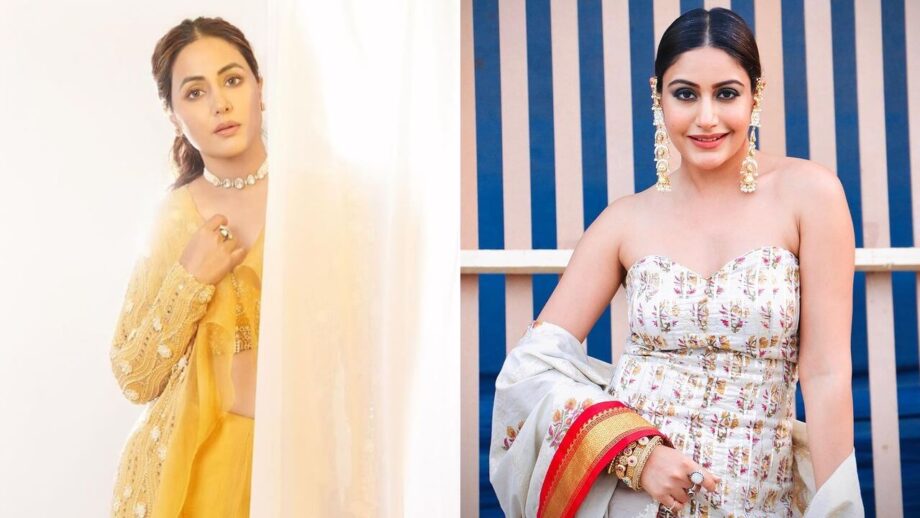 Surbhi Chandna In Strapless Or Hina Khan In Yellow Ruffle: Whose Ethnic Sharara Style Is Your Pick For The Wedding?