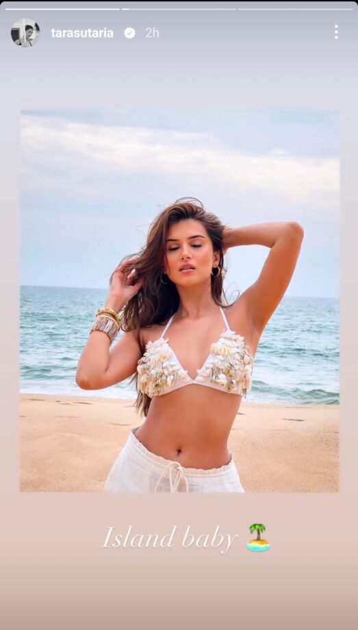 Tara Sutaria Dropped Her Beauty By Wearing A White Bralette Top And White Pants 763467