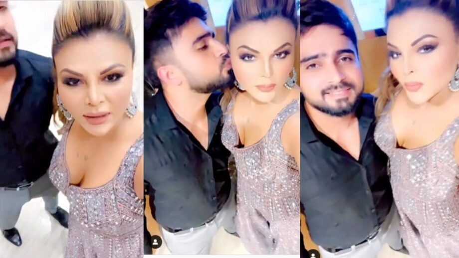 Throwback: Rakhi Sawant Shares A Video With Adil Khan In Silver Sleeveless Embellished Gown 763206