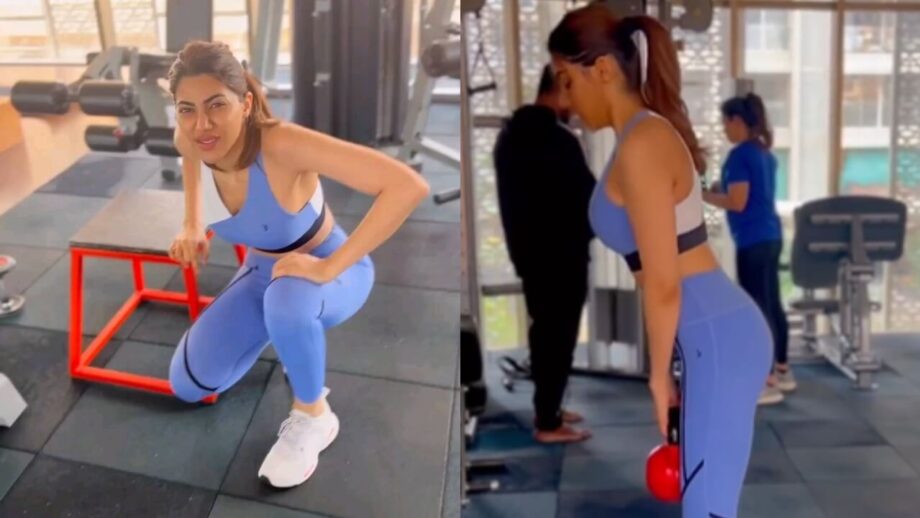 Uff Haye Garmi: Nikki Tamboli bends back like quintessential hottie during workout, see video 758583