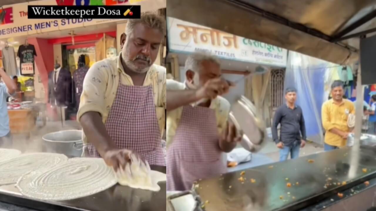 A Street Vendor's Wicketkeeper Dosa Goes Viral; Users Call It Competition For MS Dhoni 774458