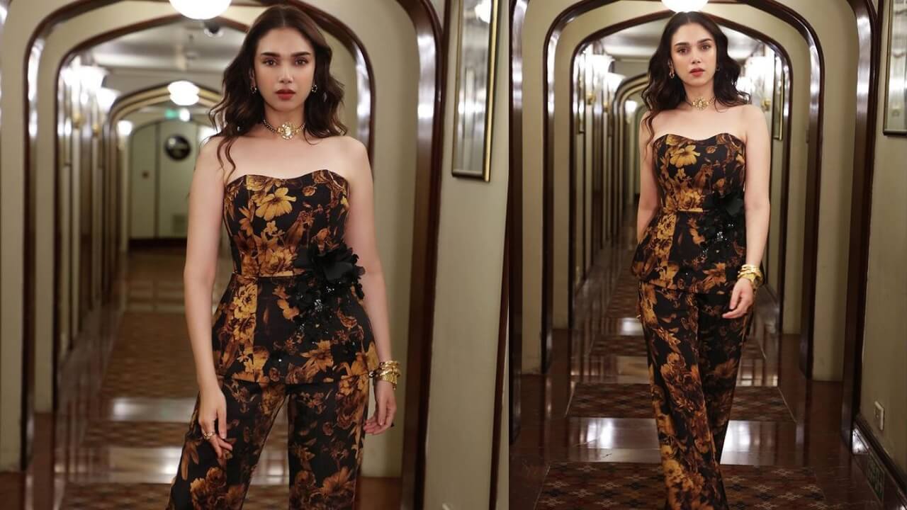 Aditi Rao Hydari Looks Bewitching In A Printed Corset Top And Pants Outfit, See Pics 765370