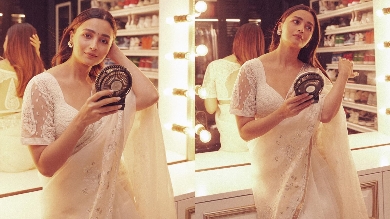 Alia Bhatt Looks Ethereal In A White Chikankari Embellished Saree, See Pics 775197
