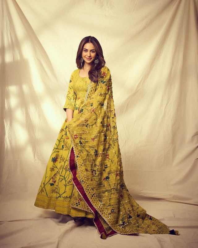 Check Out: Rakul Preet Singh Feels 'Wild And Alive' In A Yellow Chanderi Silk Anarkali, See Pics 770740