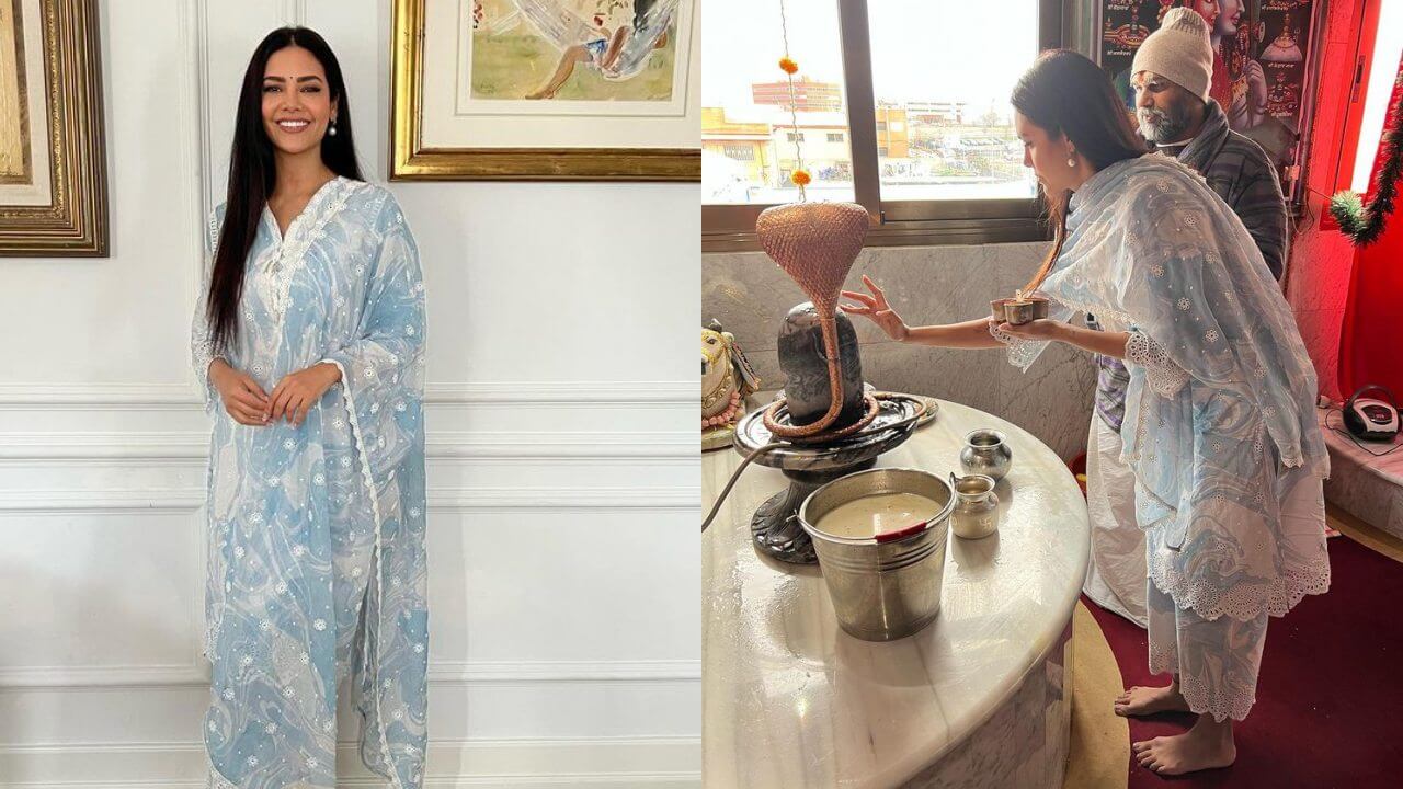 Esha Gupta looks gorgeous in sky blue patiala salwar suit, we love it 774160