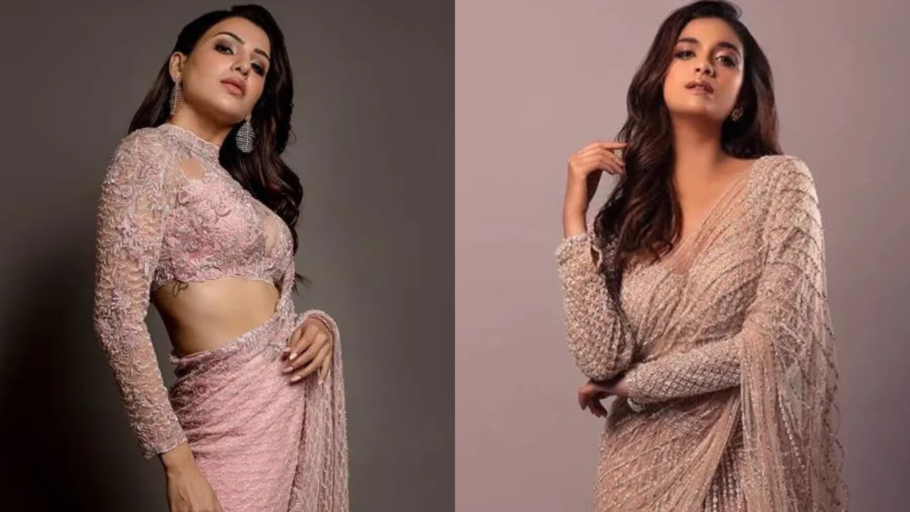 Fashion Face-off: Samantha Ruth Prabhu vs. Keerthy Suresh: Who looked better in a sheer blush pink saree? 773531