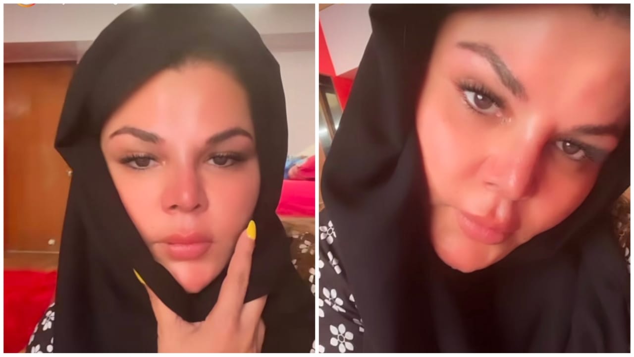 Have You Seen Rakhi Sawant's Emotional Video Of Herself In A Black Floral Printed Outfit? Watch! 774537