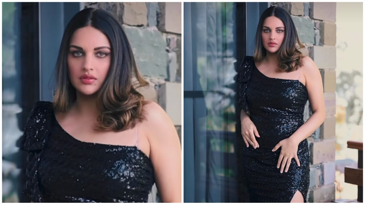 Himanshi Khurana Looks Dead-Drop Gorgeous In Black One-Shoulder Sequin Gown, See Pics 770876