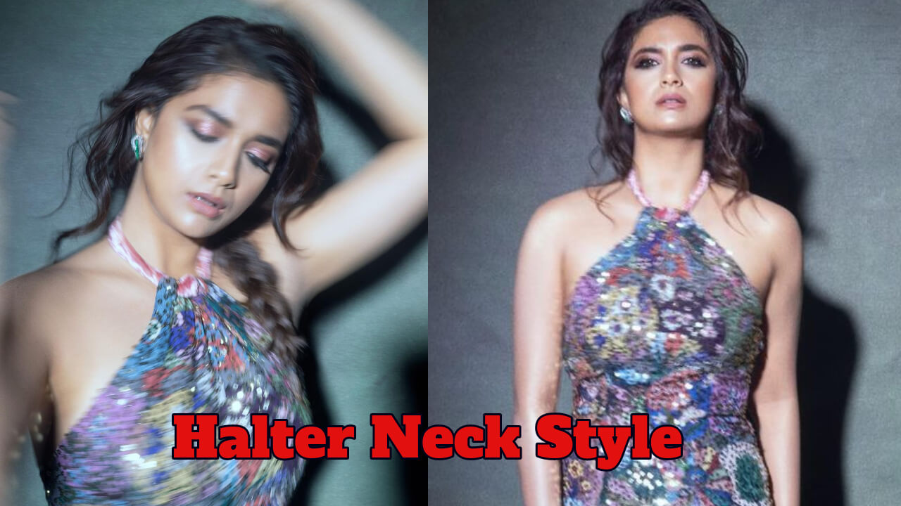 Keerthy Suresh's Sizzling Look In Multi-Coloured Halter Neck Gown Has Internet On Fire 778329