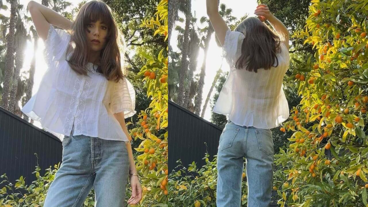 Lily Collins Nails Her Casual Chic In A White Top And Blue Jeans In California, See Pics 773731